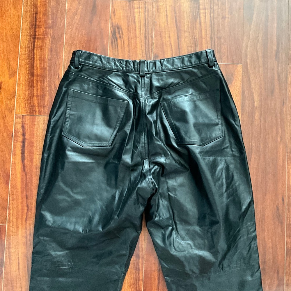 Vintage Unisex Gap Jeans, Leather straight classic Pants Size 16 36, 80’s - Picture 2 of 5